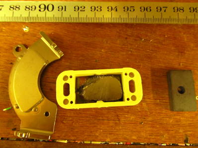 Magnet assembly, lock with new magnets, previous black ceramic magnet